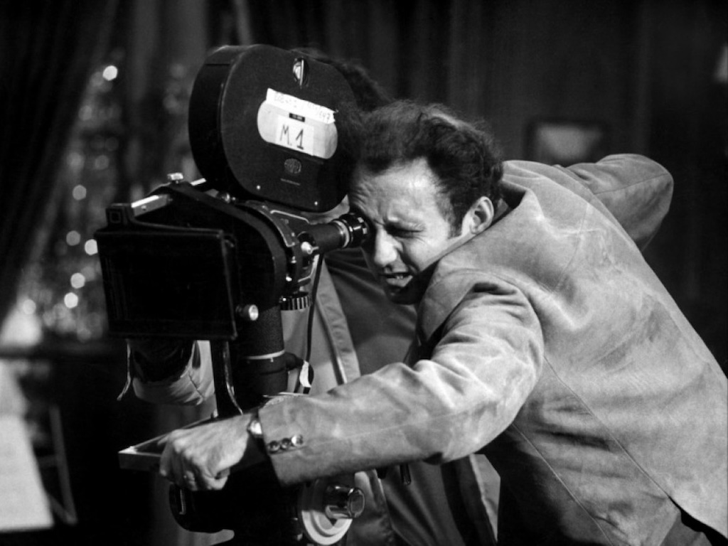 André Delvaux on the set of Rendez-vous à Bray (1971)