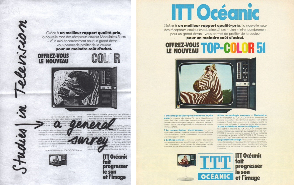 (3) Godard's collage and the original (3) Godard's collage and the original
