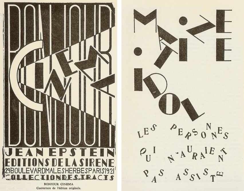(4) & (5) Images du livre Cinéma (1921) de Jean Epstein (4) & (5) Images du livre Cinéma (1921) de Jean Epstein